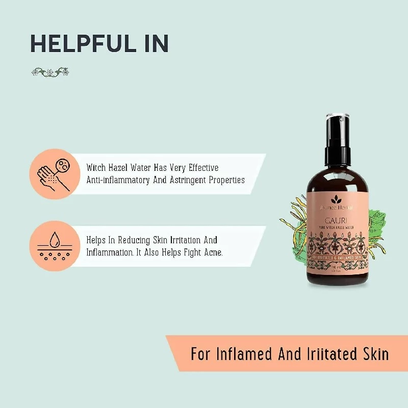 Avimee Herbal Gauri Pure Witch Hazel Water For Inflamed And Irritated Skin, 110 ml-3.webp